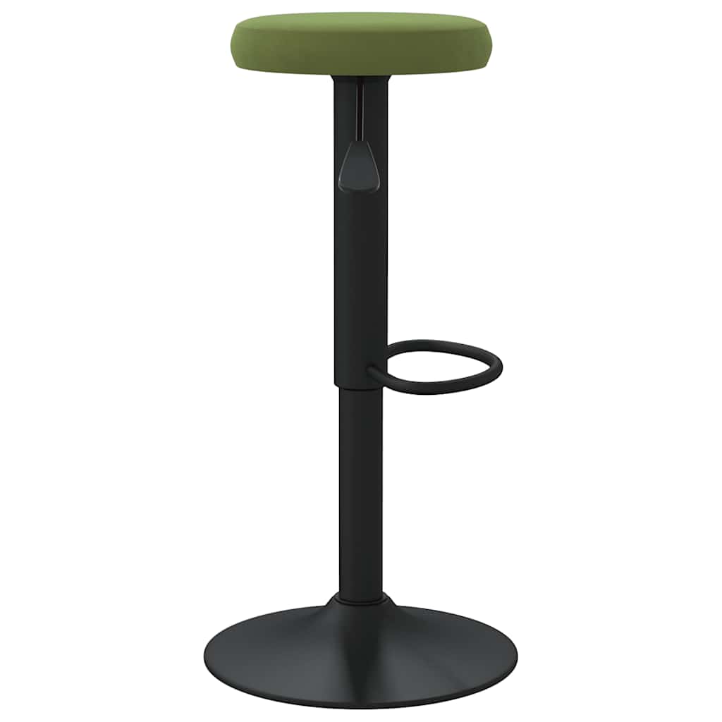 Bar Stools 2 pcs Light Green Velvet