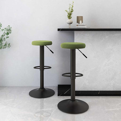 Bar Stools 2 pcs Light Green Velvet