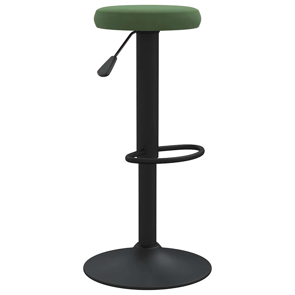 Bar Stools 2 pcs Dark Green Velvet