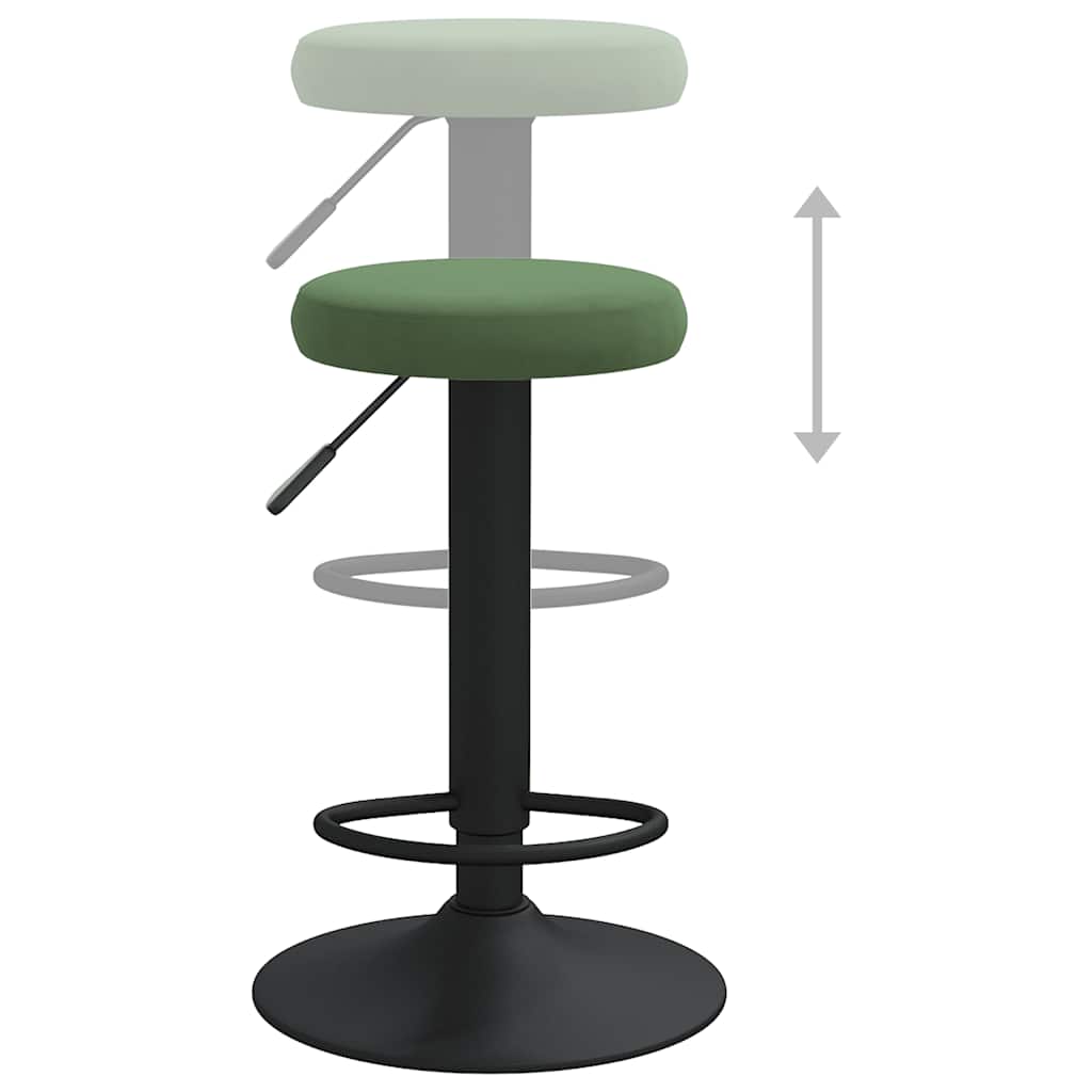 Bar Stools 2 pcs Dark Green Velvet