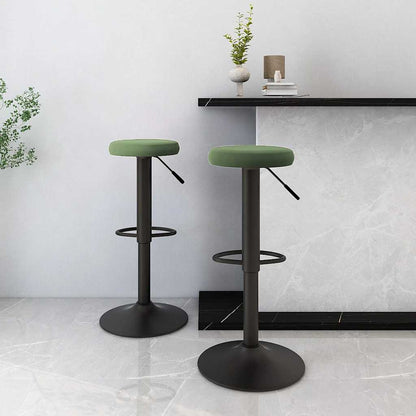 Bar Stools 2 pcs Dark Green Velvet