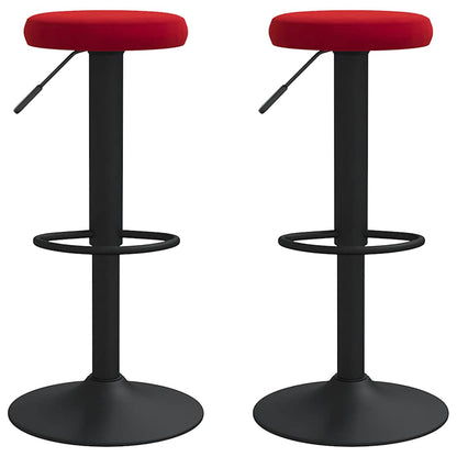 Bar Stools 2 pcs Wine Red Velvet