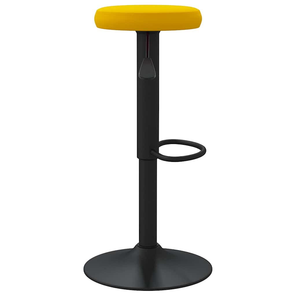 Bar Stools 2 pcs Mustard Yellow Velvet