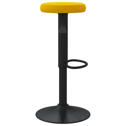 Bar Stools 2 pcs Mustard Yellow Velvet
