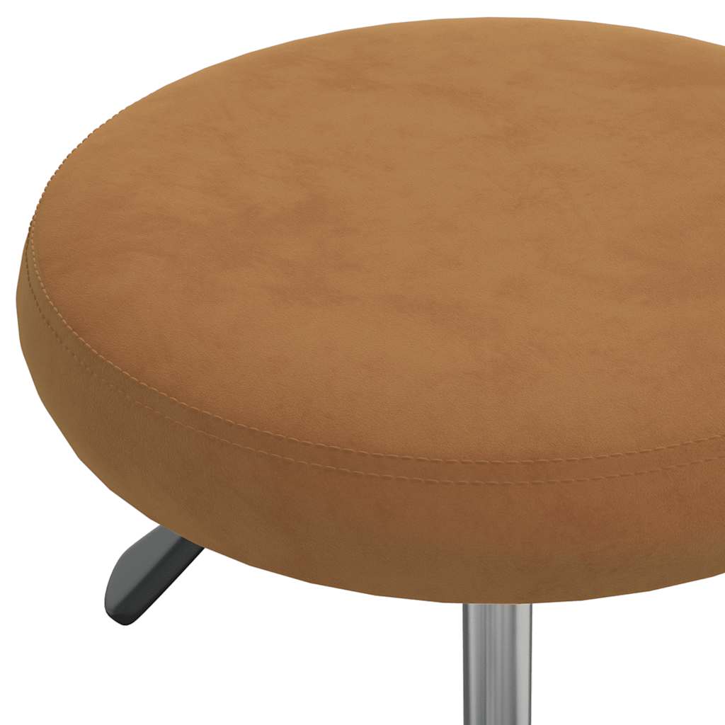 Office Swivel Chair Brown Velvet