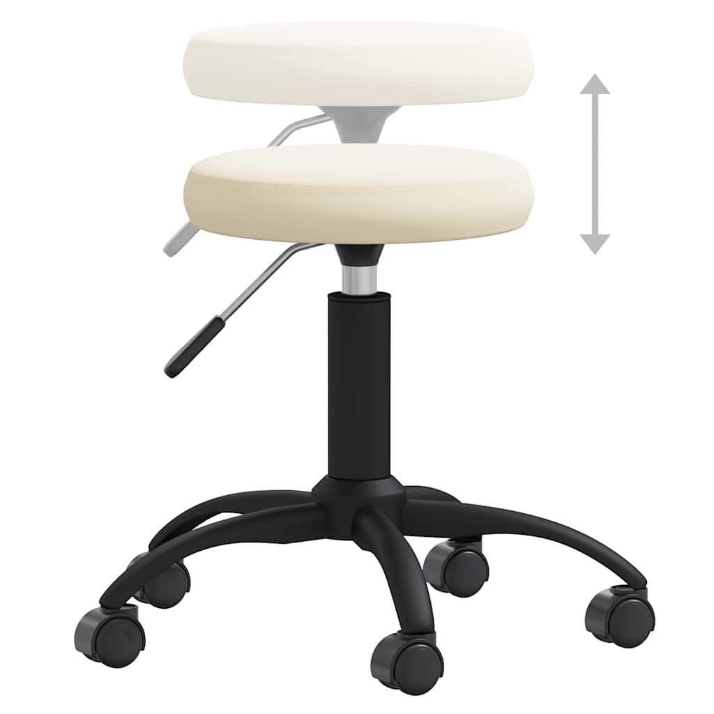 Office Swivel Chair Cream Velvet