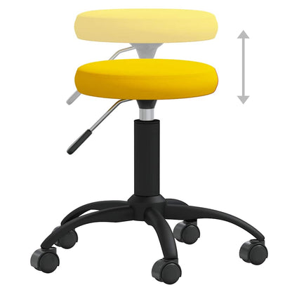 Office Swivel Chair Mustard Yellow Velvet