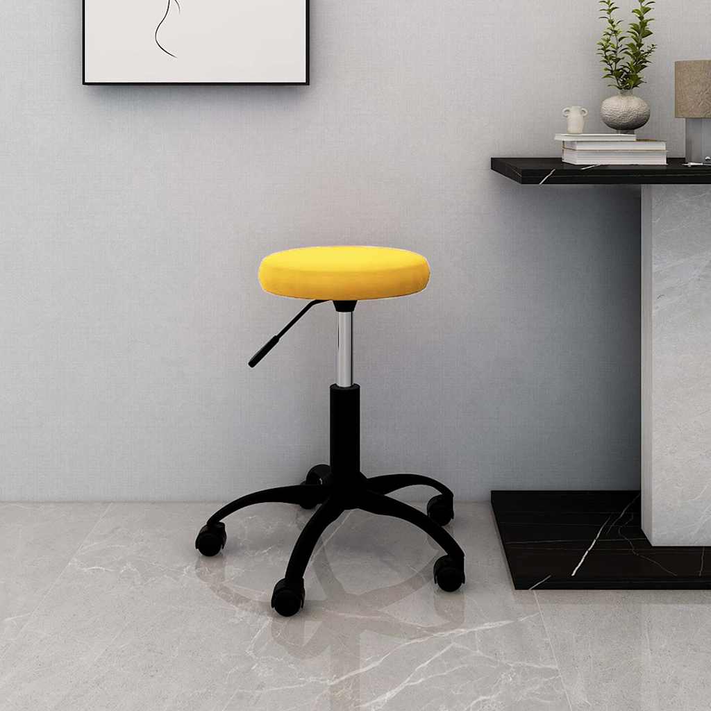 Office Swivel Chair Mustard Yellow Velvet