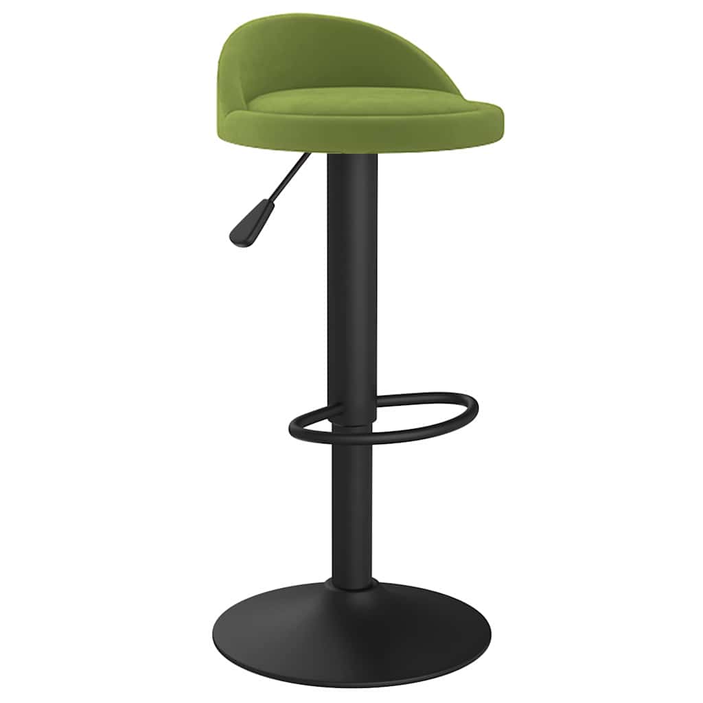 Bar Stool Light Green Velvet