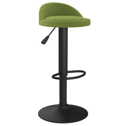 Bar Stool Light Green Velvet