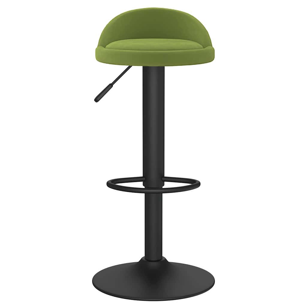 Bar Stool Light Green Velvet
