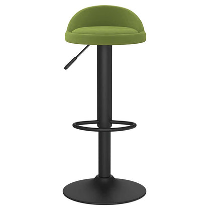 Bar Stool Light Green Velvet