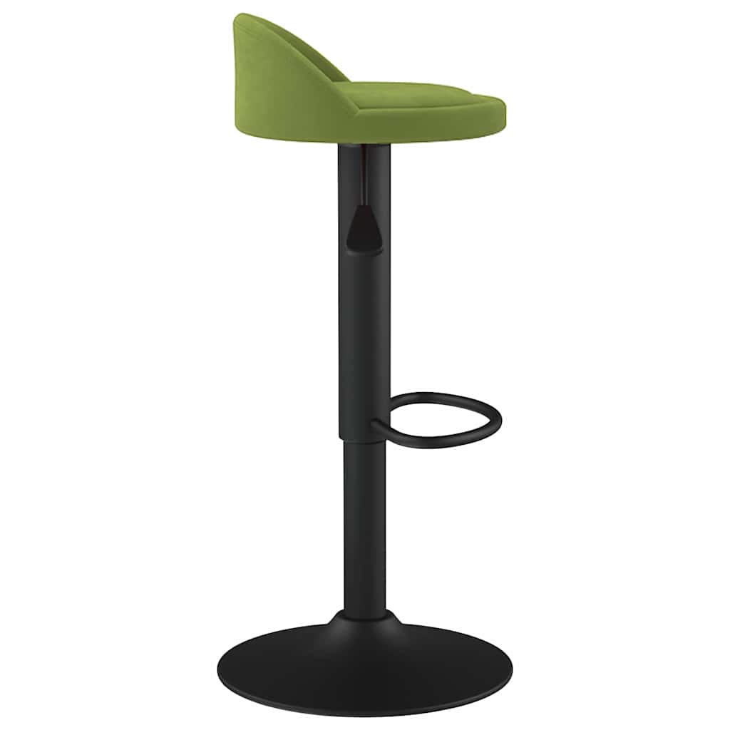 Bar Stool Light Green Velvet
