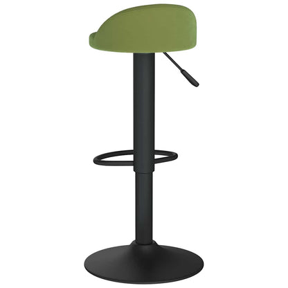Bar Stool Light Green Velvet