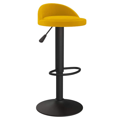 Bar Stool Yellow Velvet