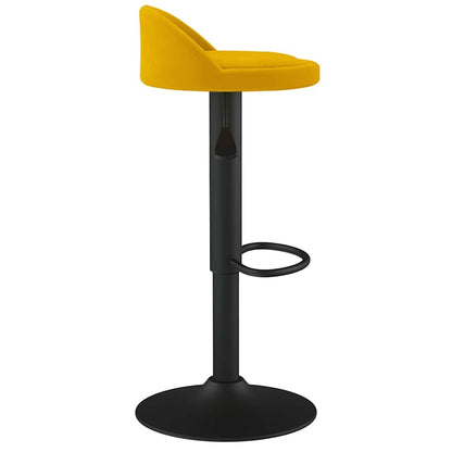 Bar Stool Yellow Velvet