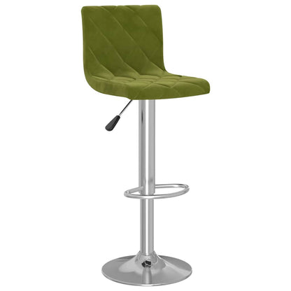 Bar Stools 2 pcs Light Green Velvet