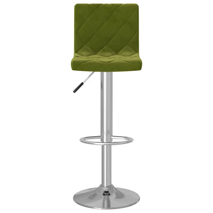 Bar Stools 2 pcs Light Green Velvet
