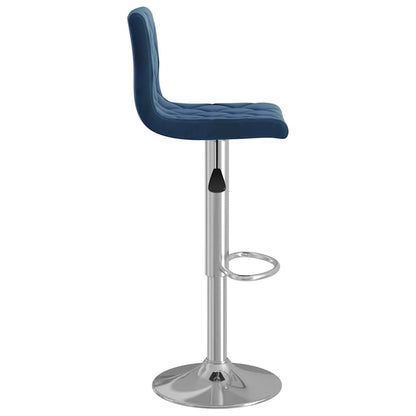 Bar Stools 2 pcs Blue Velvet