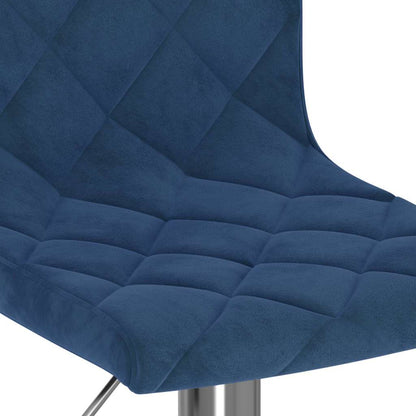 Bar Stools 2 pcs Blue Velvet