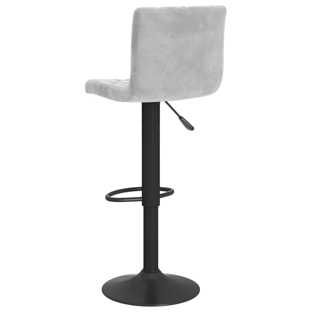 Bar Stools 2 pcs Light Grey Velvet