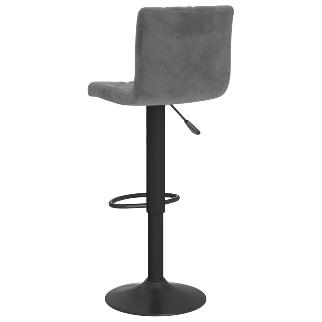 Bar Stools 2 pcs Dark Grey Velvet