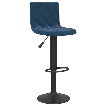 Bar Stools 2 pcs Blue Velvet