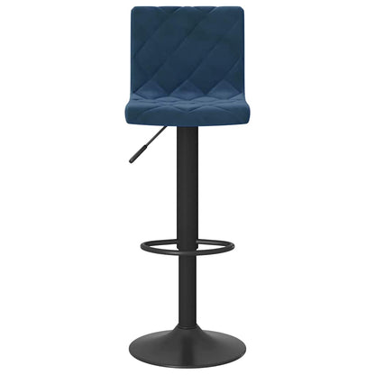 Bar Stools 2 pcs Blue Velvet