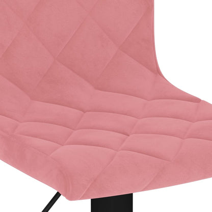 Bar Stools 2 pcs Pink Velvet