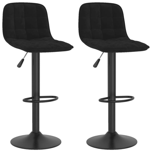 Bar Stools 2 pcs Black Velvet