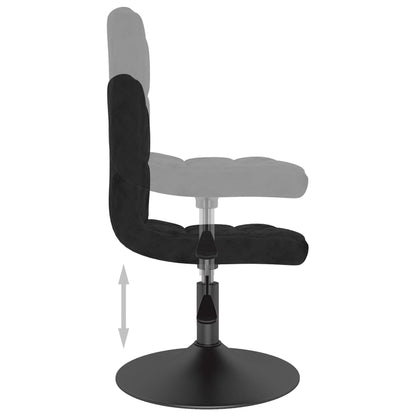 Swivel Bar Stool Black Velvet