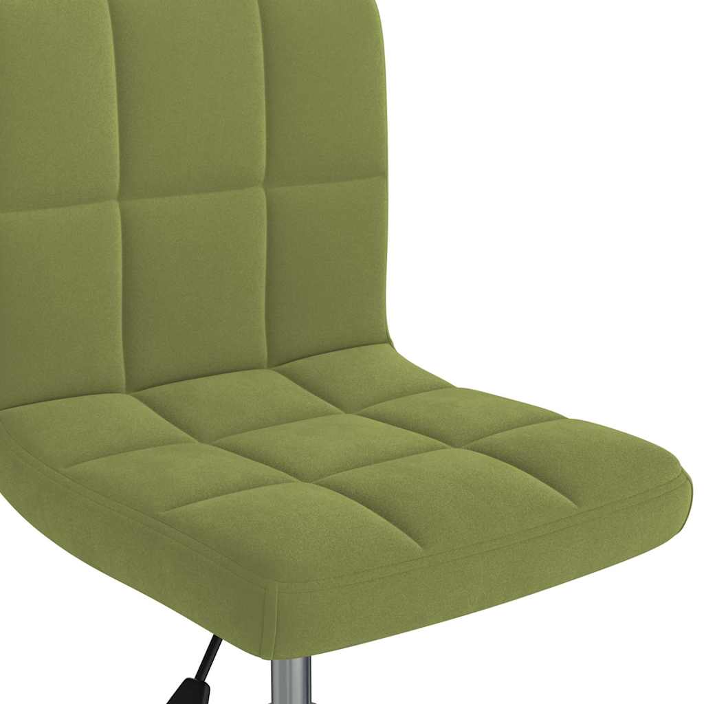 Swivel Office Chair Light Green Velvet