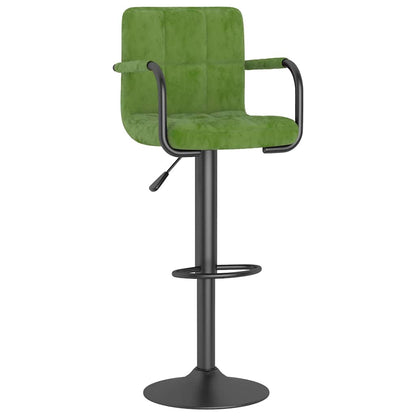 Bar Stools 2 pcs Light Green Velvet