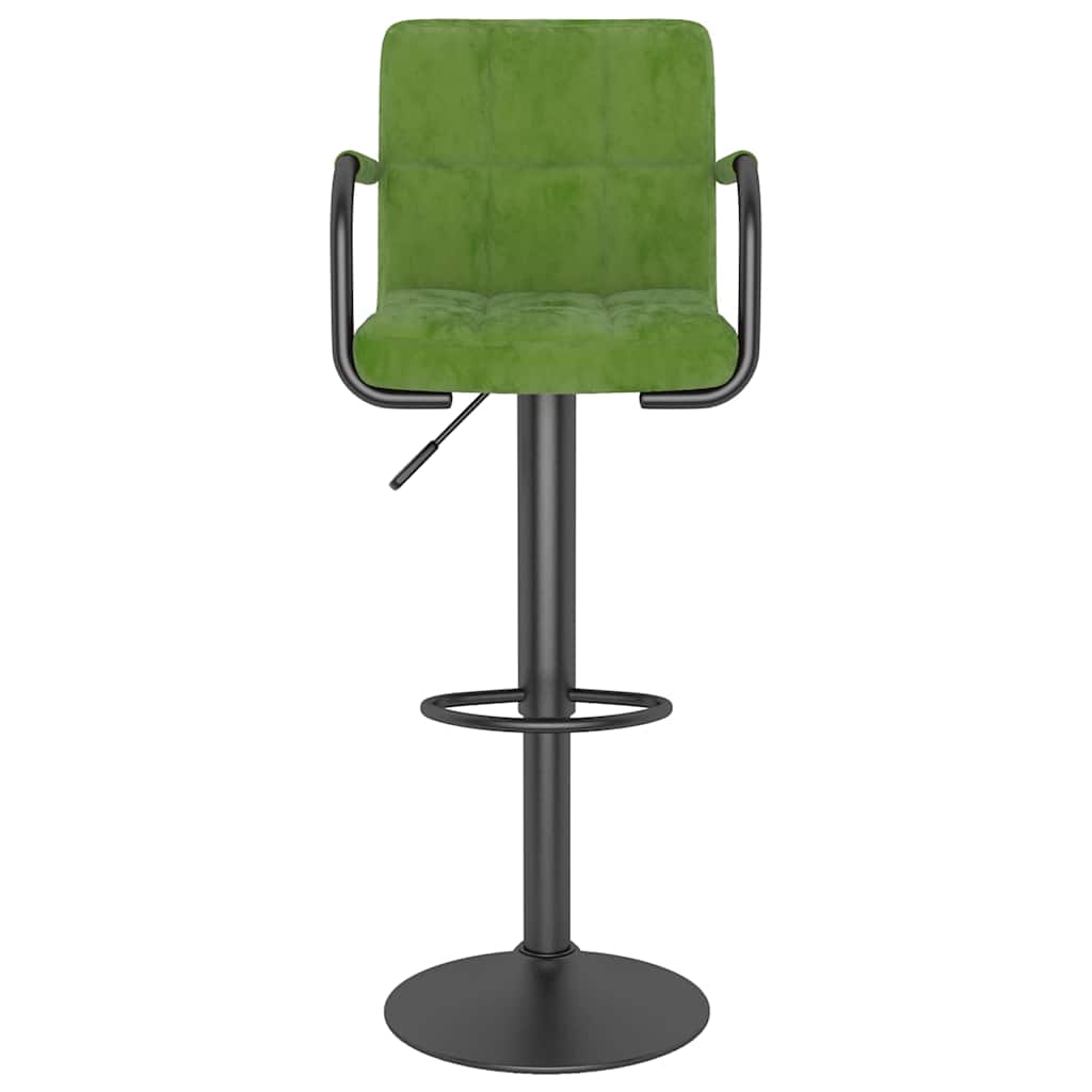 Bar Stools 2 pcs Light Green Velvet