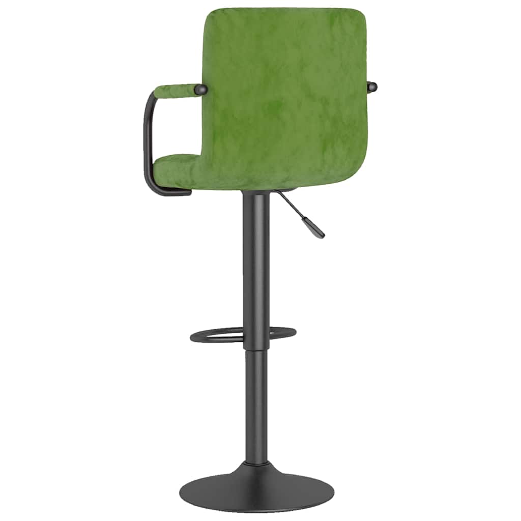 Bar Stools 2 pcs Light Green Velvet