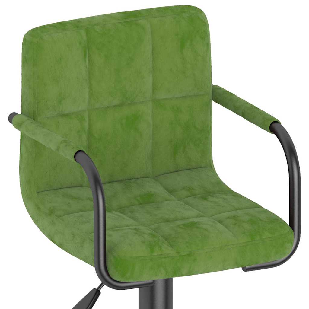 Bar Stools 2 pcs Light Green Velvet