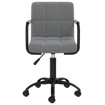 Swivel Office Chair Dark Grey Velvet