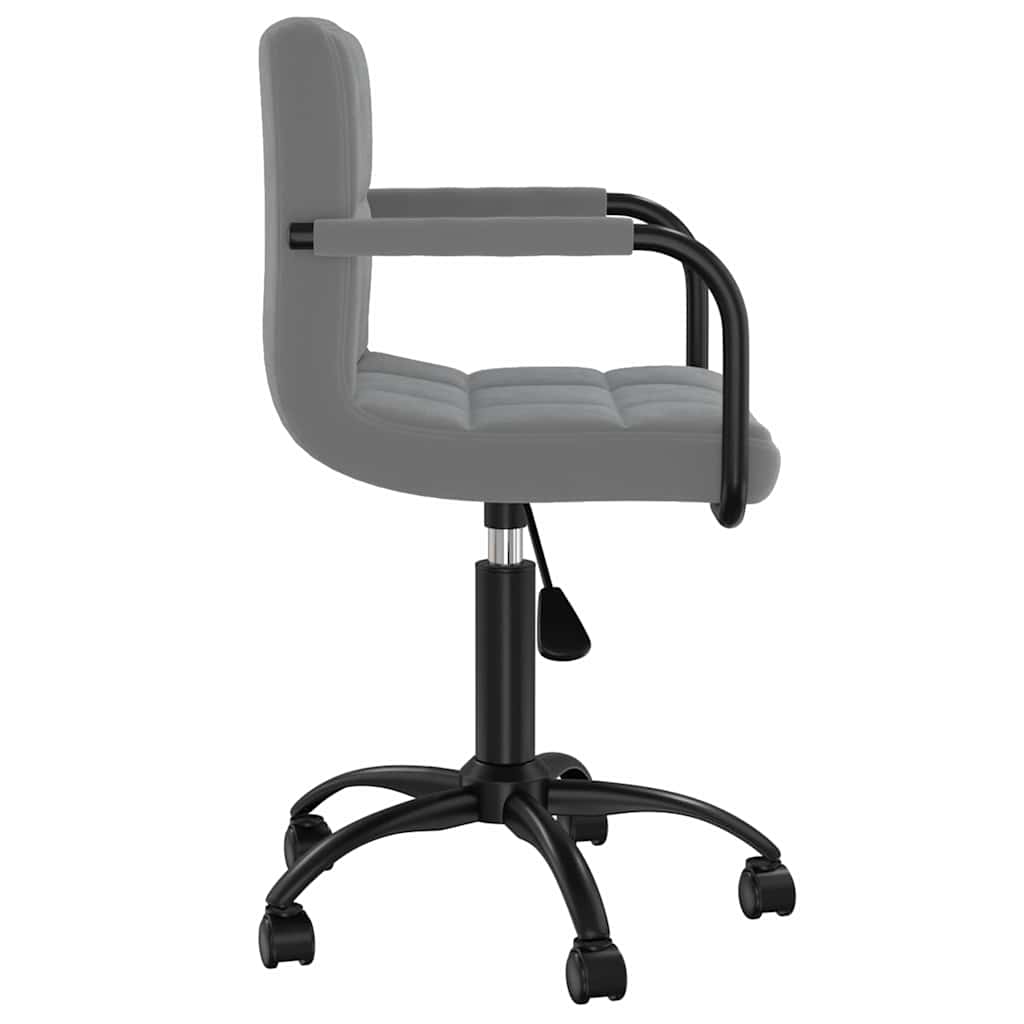 Swivel Office Chair Dark Grey Velvet
