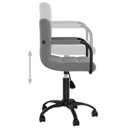 Swivel Office Chair Dark Grey Velvet