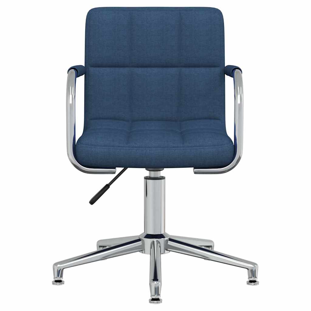Swivel Office Chair Blue Fabric