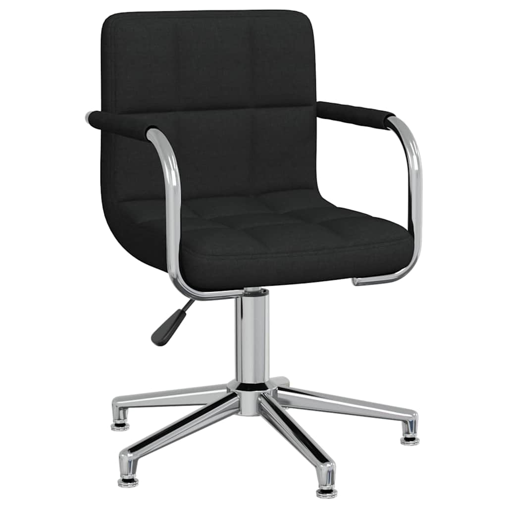 Swivel Office Chair Black Fabric