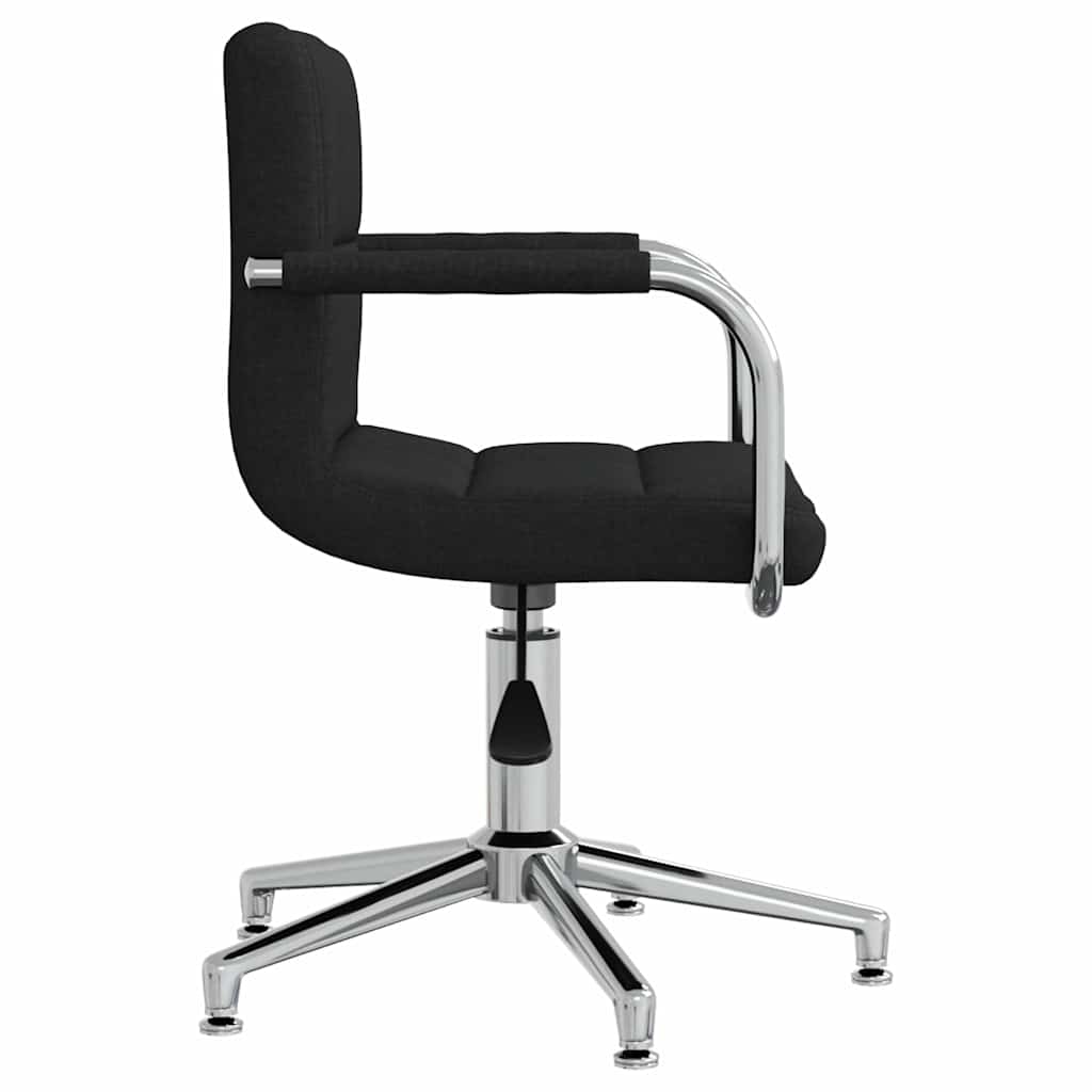Swivel Office Chair Black Fabric