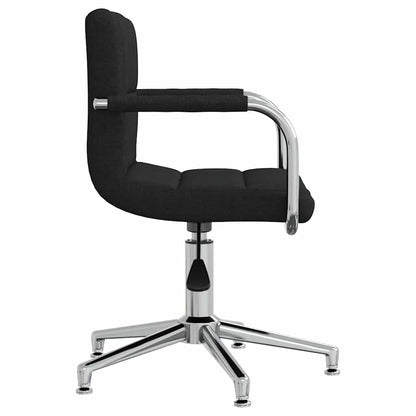 Swivel Office Chair Black Fabric