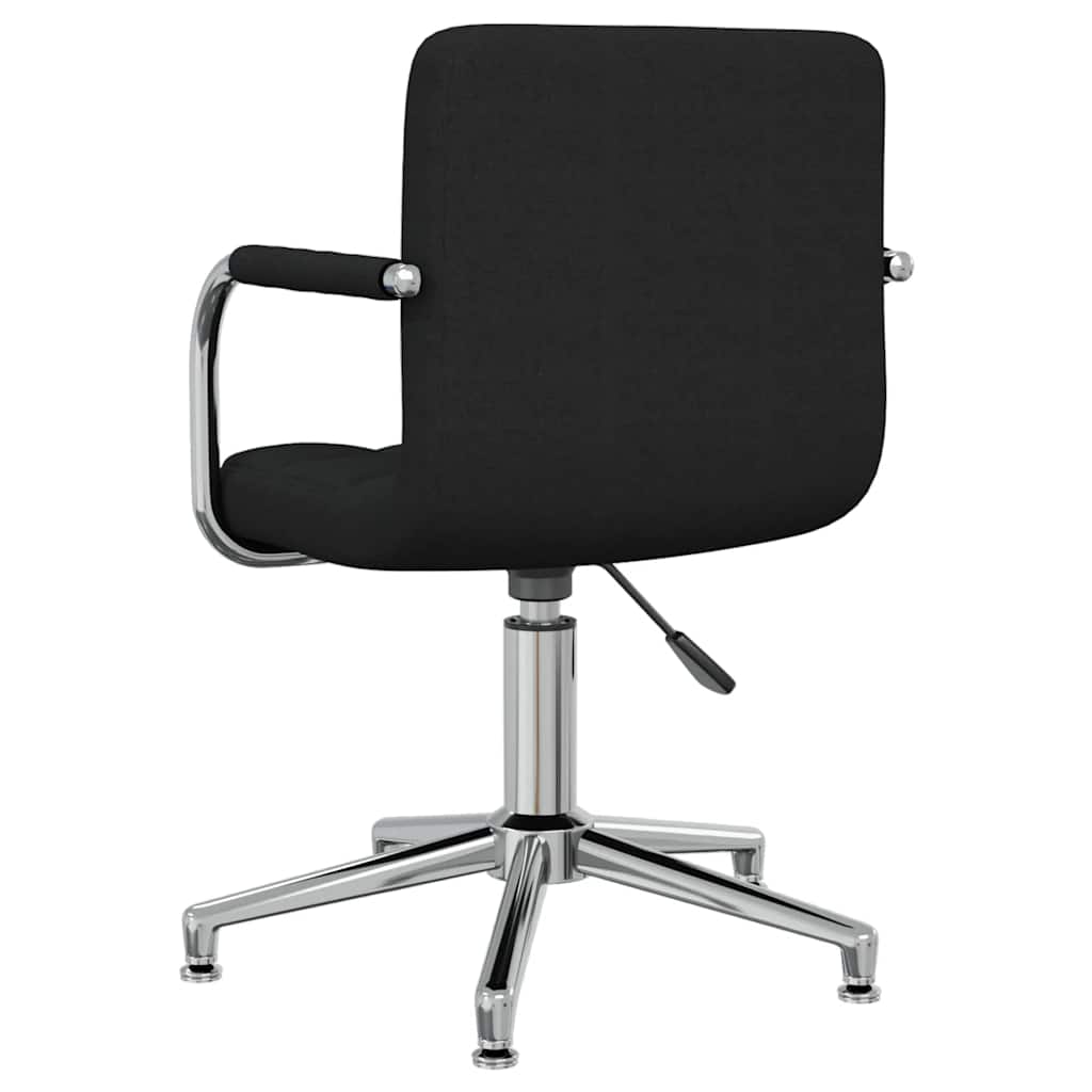 Swivel Office Chair Black Fabric