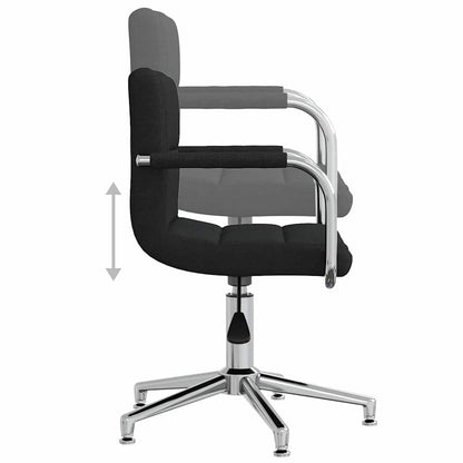 Swivel Office Chair Black Fabric