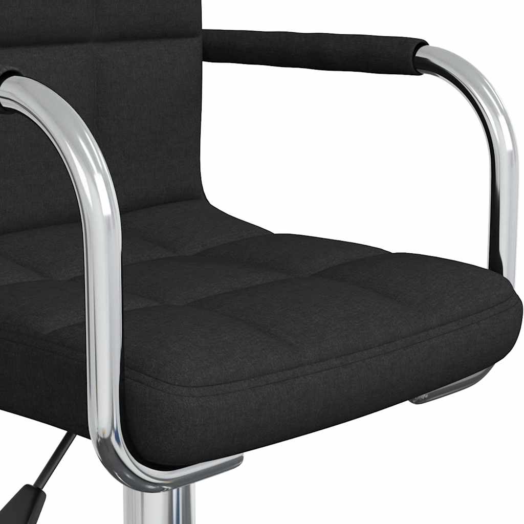 Swivel Office Chair Black Fabric