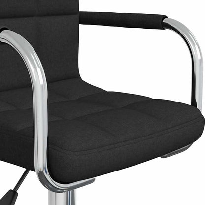 Swivel Office Chair Black Fabric