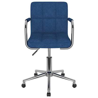 Swivel Office Chair Blue Fabric