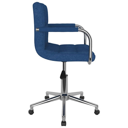 Swivel Office Chair Blue Fabric