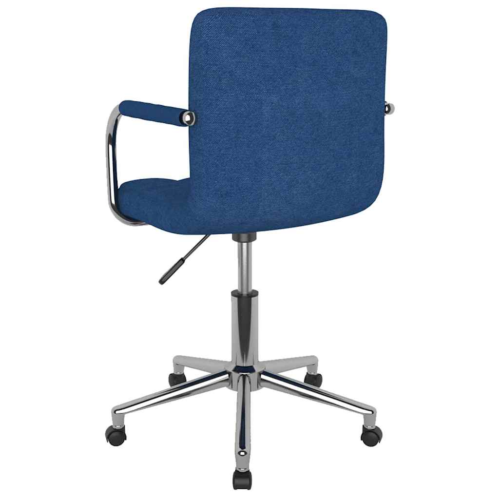 Swivel Office Chair Blue Fabric